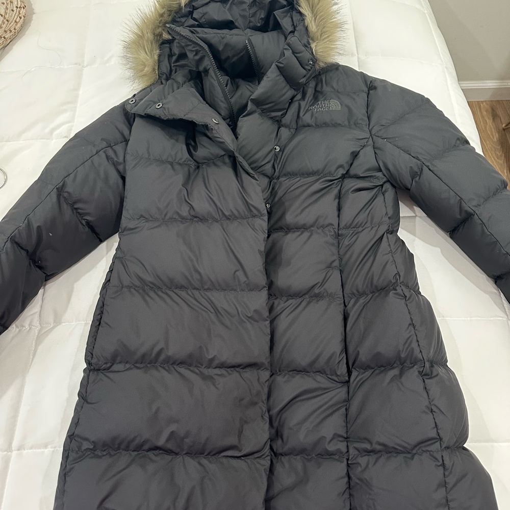 The North Face Black Puffer Jacket with Fur Hood